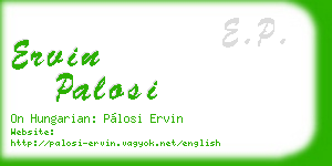 ervin palosi business card