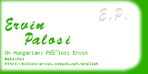 ervin palosi business card